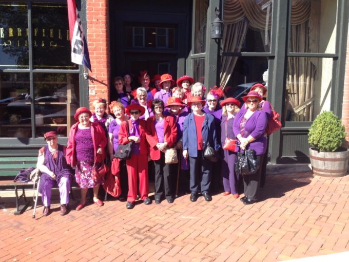 Red Hat Tea Society At Miss Merrifield’s Tea Room